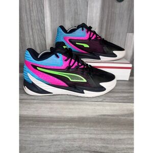Puma Dagger Basketball Shoes Mens 9 Black Blue Pink Phenom 311353-01